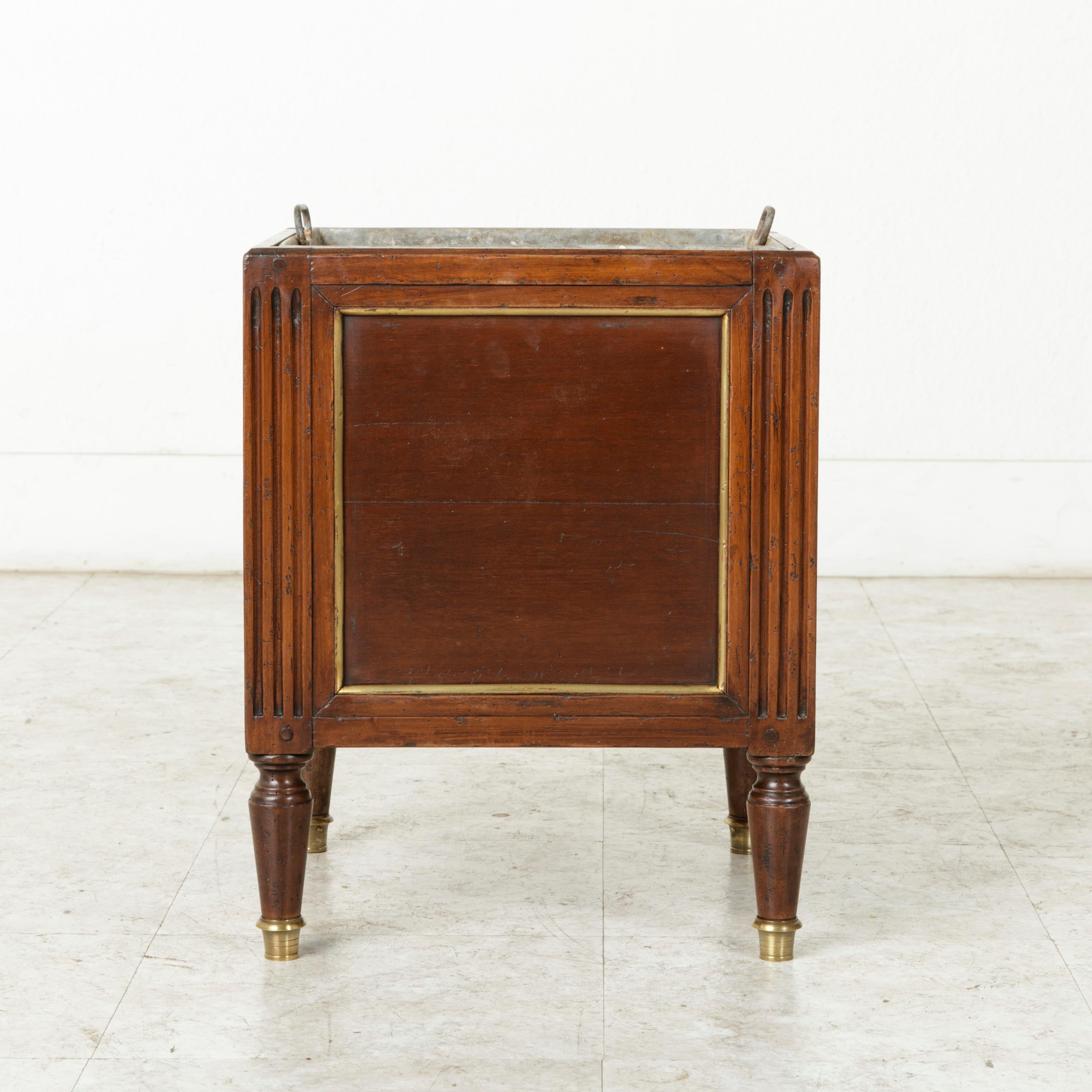 Late 19th Century French Louis XVI Style Mahogany Cachepot, Jardinière, Planter In Good Condition In Fayetteville, AR