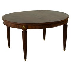 Late 19th Century French Louis XVI Style Oval Mahogany Dining Table