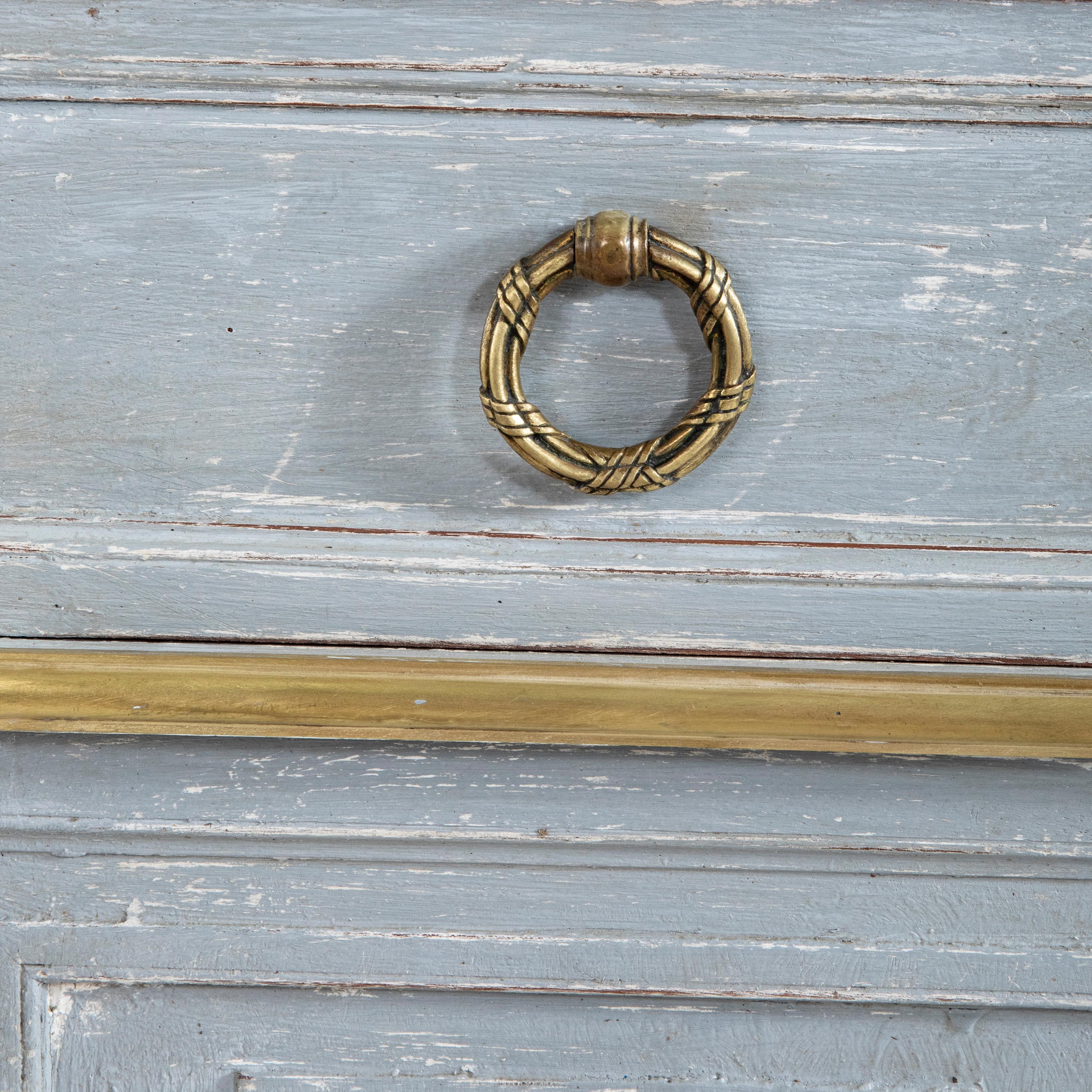 Late 19th Century French Louis XVI Style Painted Enfilade, Buffet, Marble Top 12