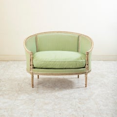 Late 19th Century French Louis XVI Style Painted Settee, Sofa, Loveseat