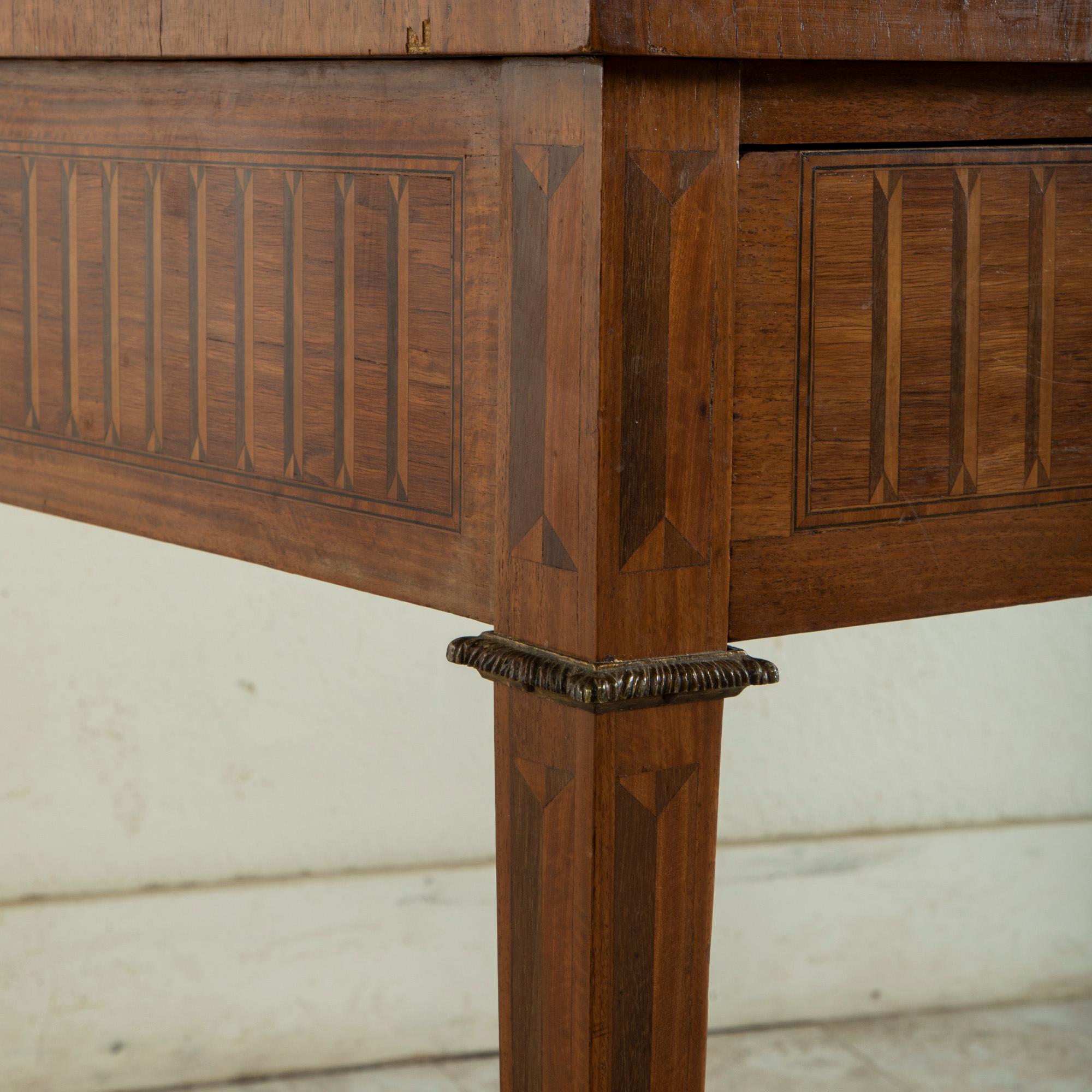 Late 19th Century French Louis XVI Style Rosewood Marquetry Desk, Writing Table 5