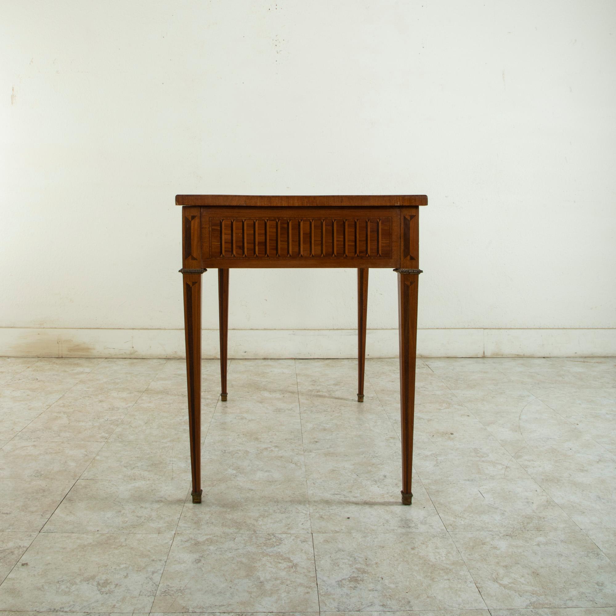 Late 19th Century French Louis XVI Style Rosewood Marquetry Desk, Writing Table 1