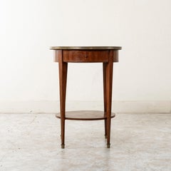 Late 19th Century French Louis XVI Style Rosewood Marquetry Gueridon Side Table