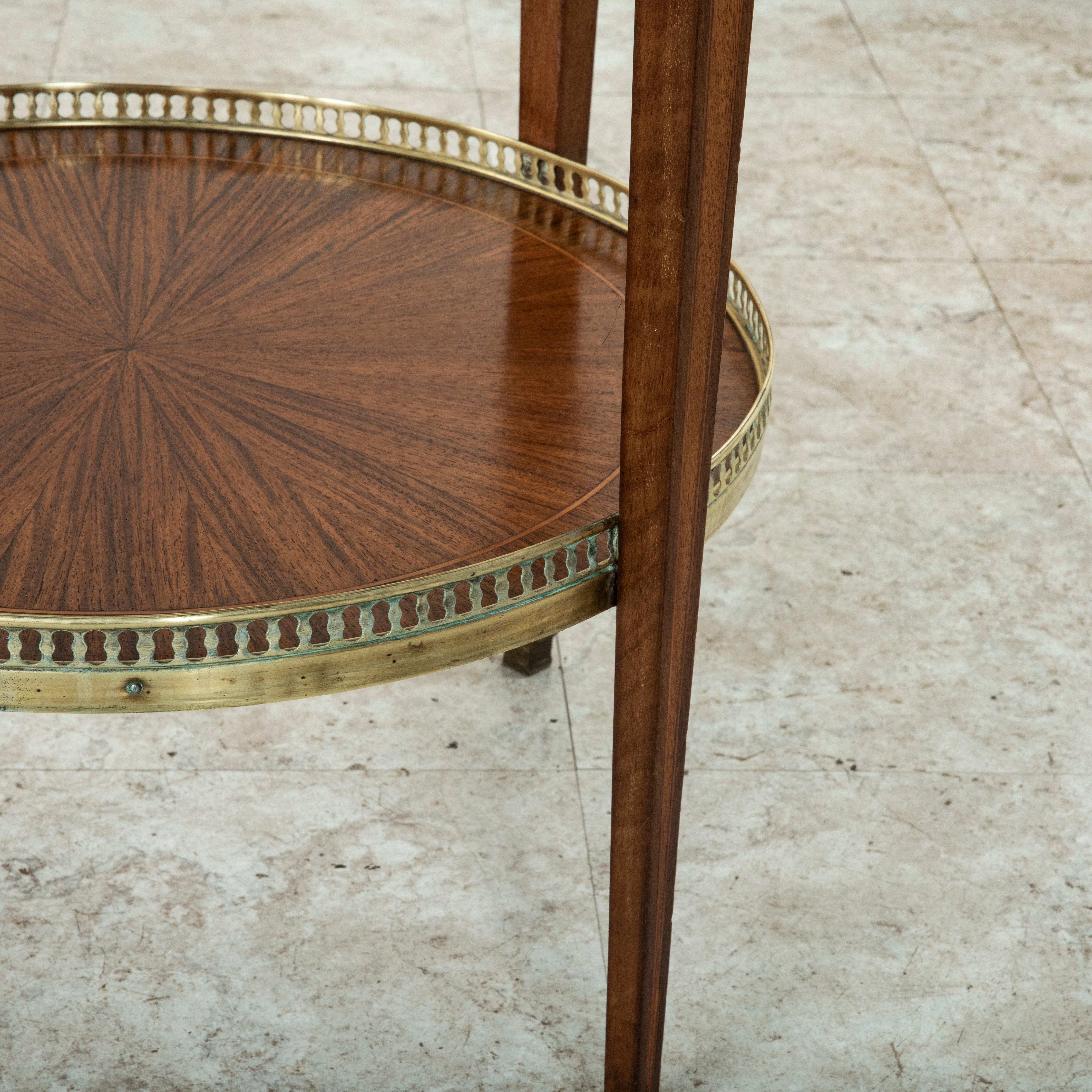 Late 19th Century French Louis XVI Style Rosewood Marquetry Side Table 7
