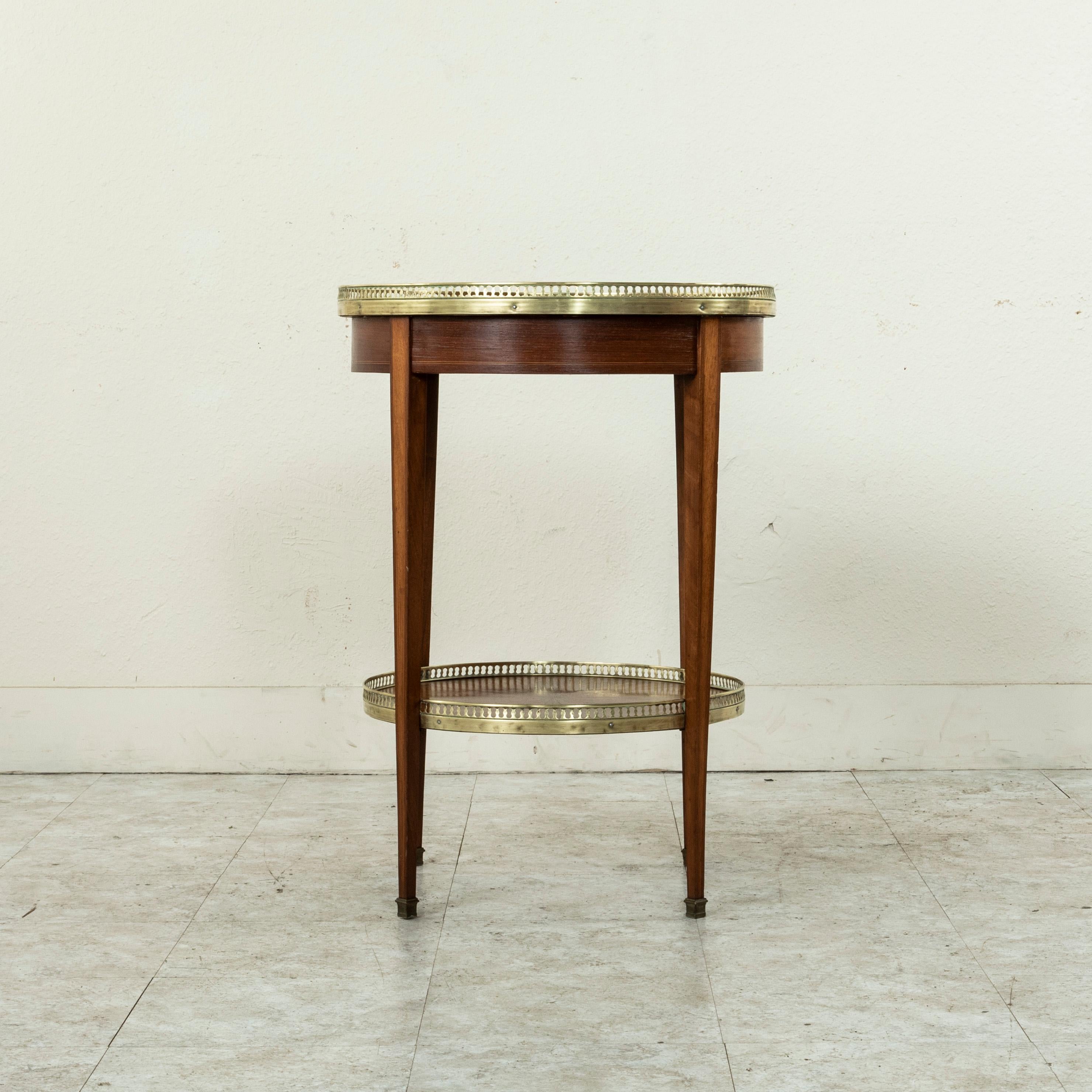 Late 19th Century French Louis XVI Style Rosewood Marquetry Side Table 1
