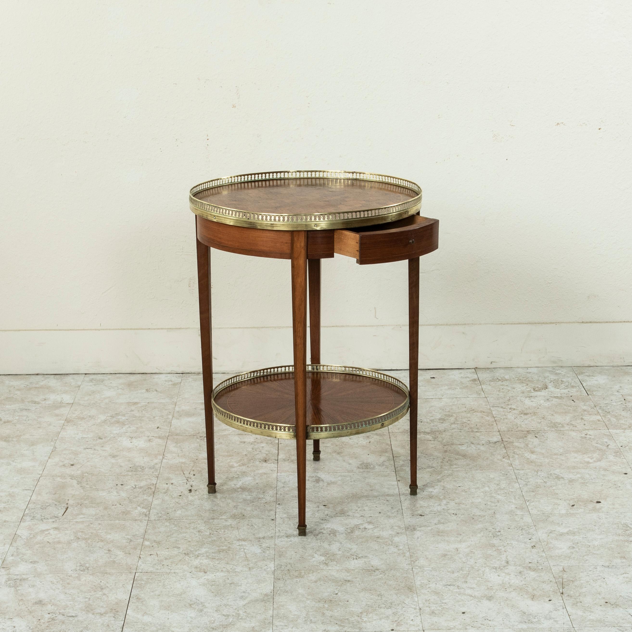 Late 19th Century French Louis XVI Style Rosewood Marquetry Side Table 3