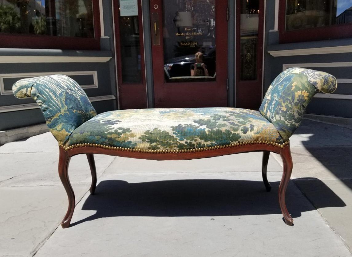 Upholstery Late 19th Century French Louis XVI Window Bench