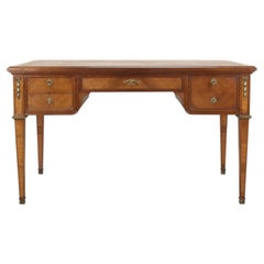 Late 19th Century French Mahogany and Leather Writing Desk
