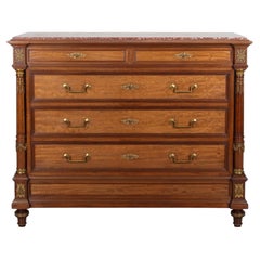 Late 19th Century French Mahogany Commode Stamped Mon Kreiger