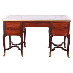 Late 19th Century French Mahogany Louis XV Style Desk Bureau Plat