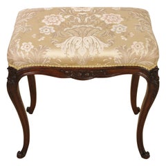 Late 19th Century French Mahogany Upholstered Stool