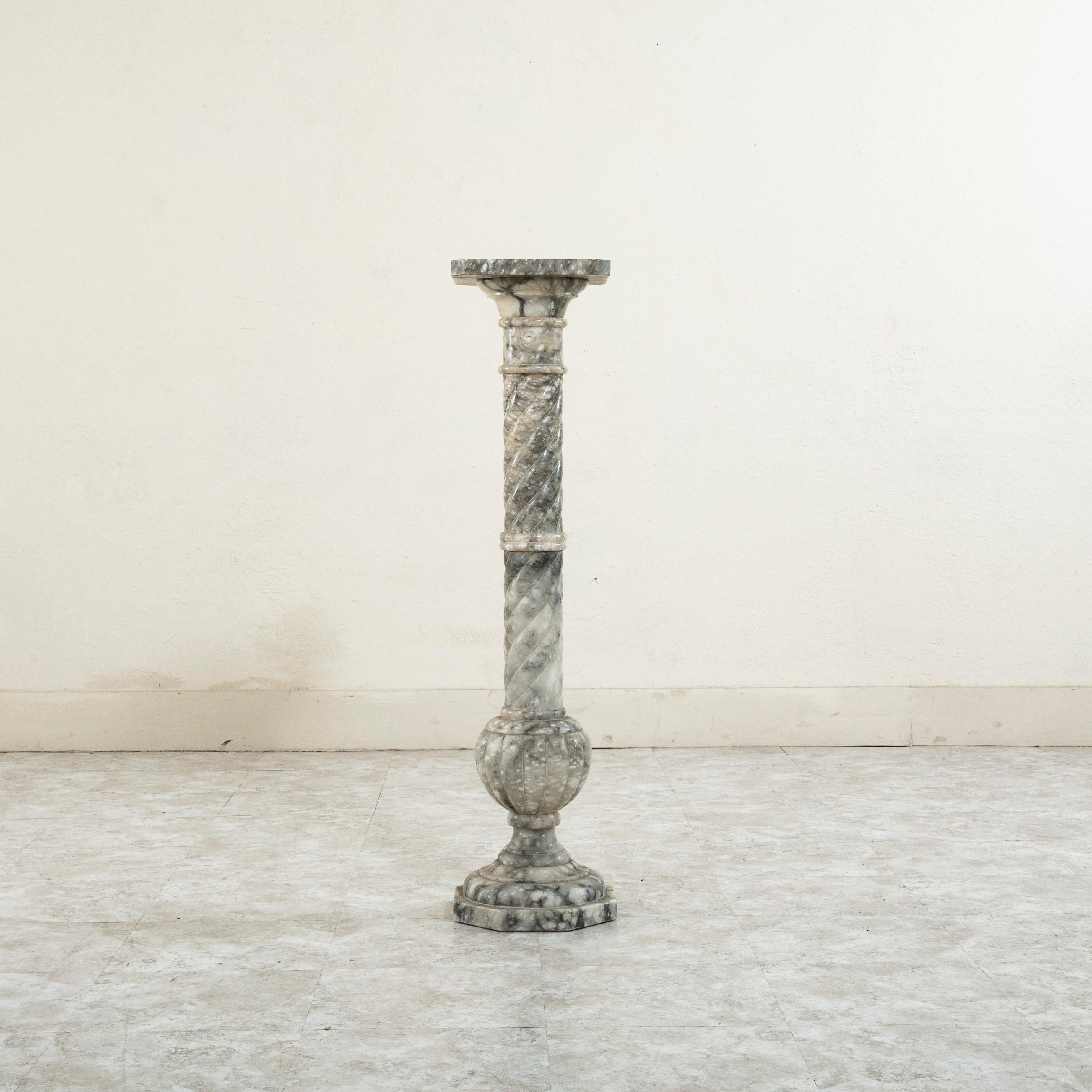 19th Century Late 19th century French Marble Column, Pedestal, or Sculpture Stand