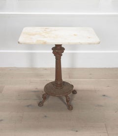 Late 19th Century French Marble Top Cafe Table