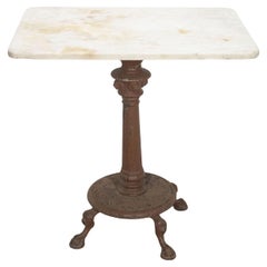 Late 19th Century French Marble Top Cafe Table