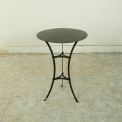 Late 19th Century French Metal Bistro Table, Gueridon, Side or Garden Table