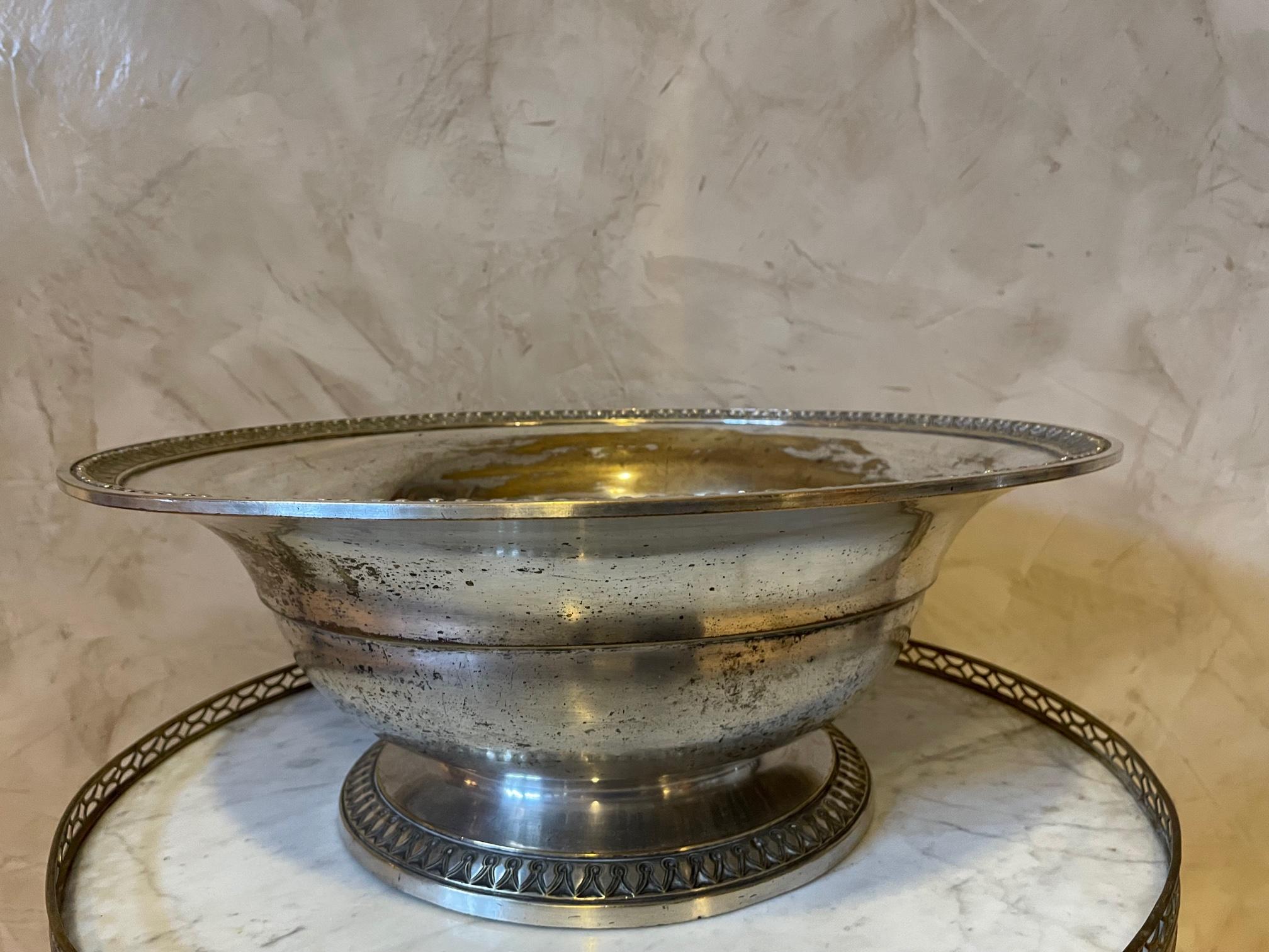 Late 19th Century French Monogrammed Silver Plated Champagne Cooler 4