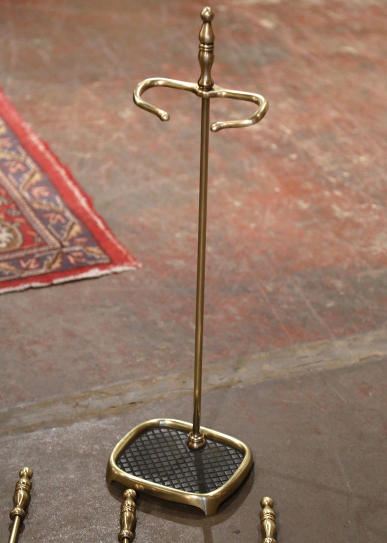 Late 19th Century French Napoleon III Bronze Fireplace Tool Set on