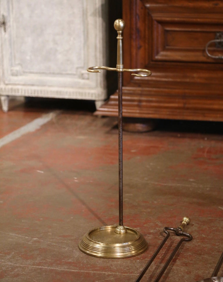 Late 19th Century French Napoleon III Bronze and Iron Fireplace Tool