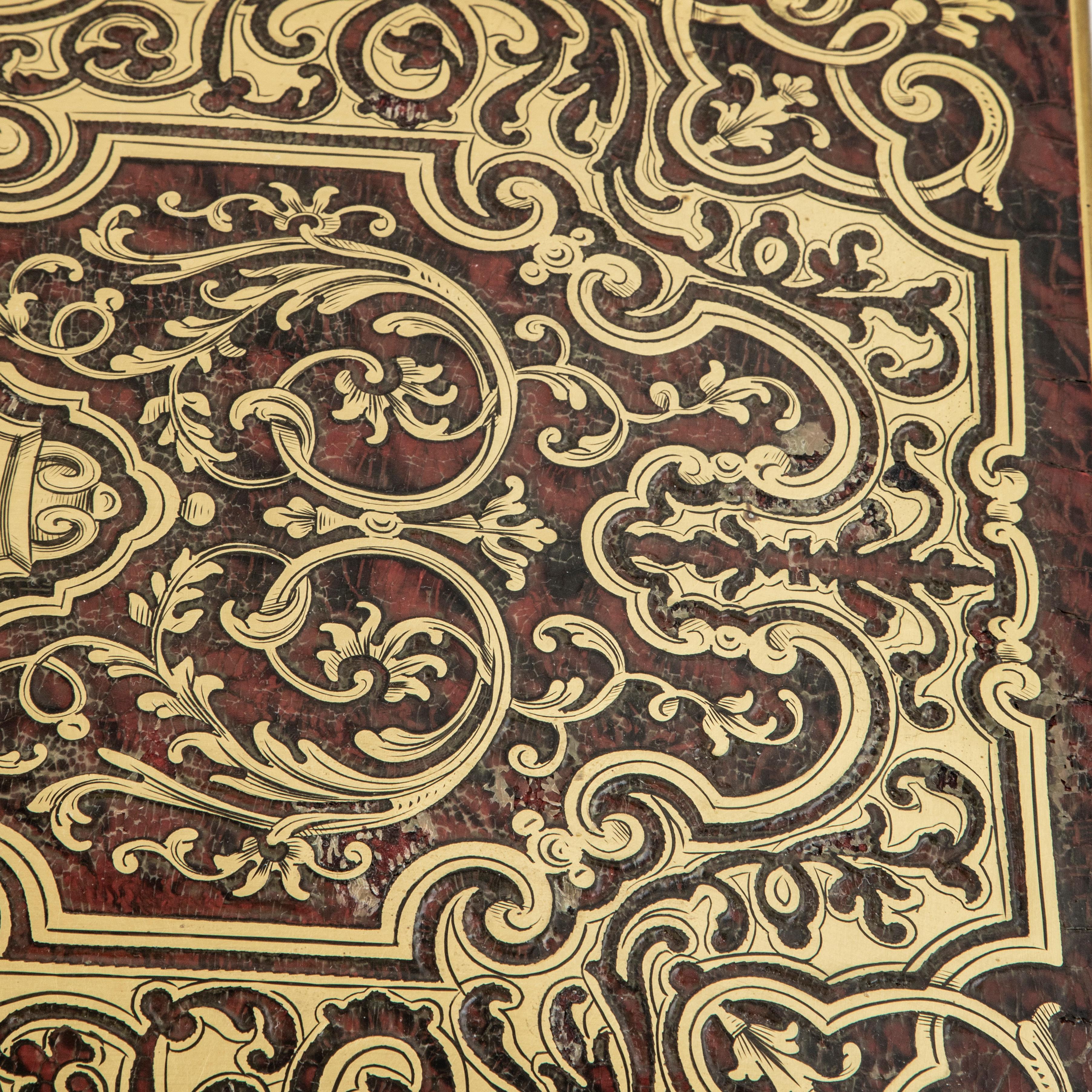 Late 19th Century French Napoleon III Period Palisander Game Box, Tortoise Shell For Sale 13