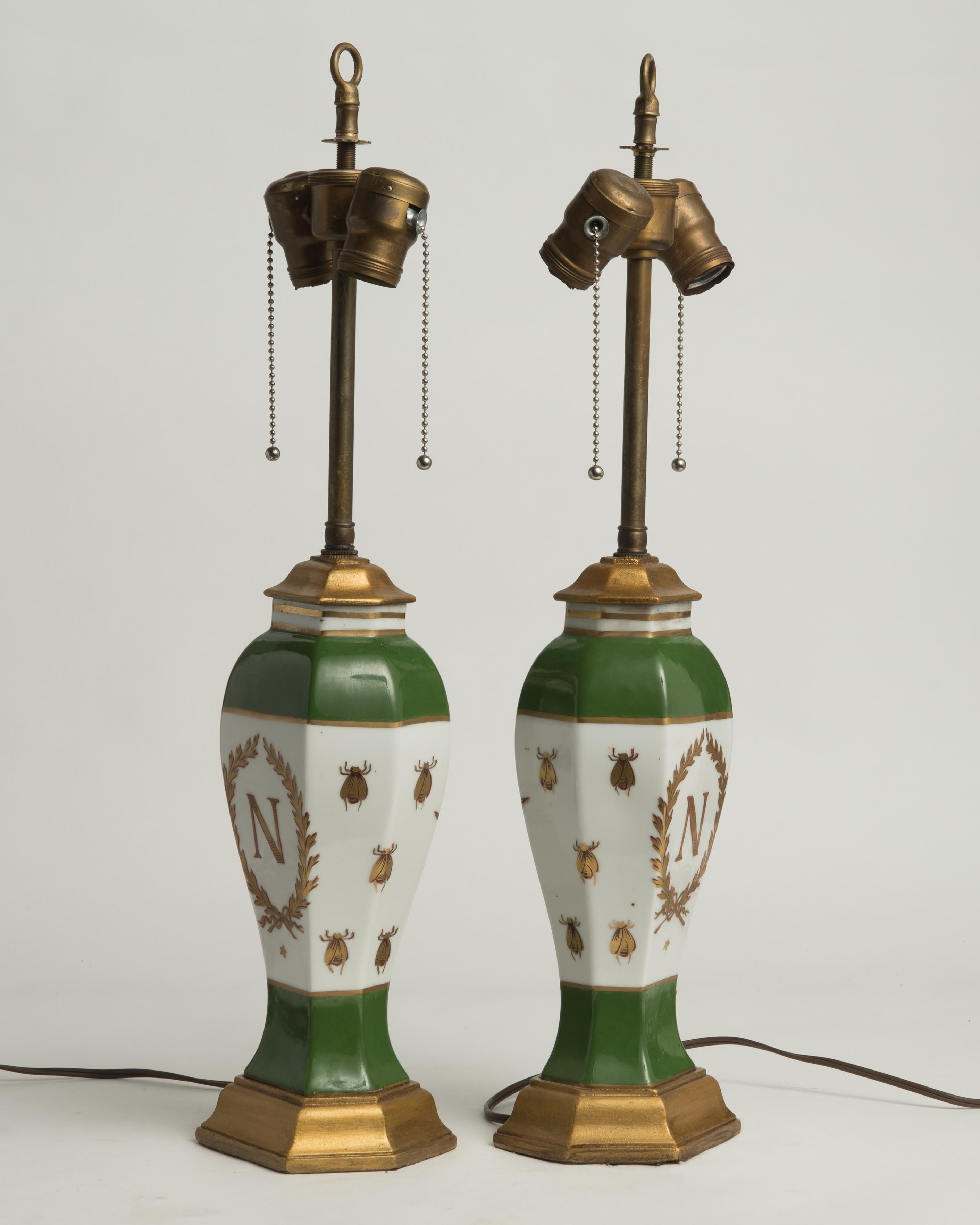 Late 19th Century French Napoleonic Lamps Style of Sèvres, a Pair 1