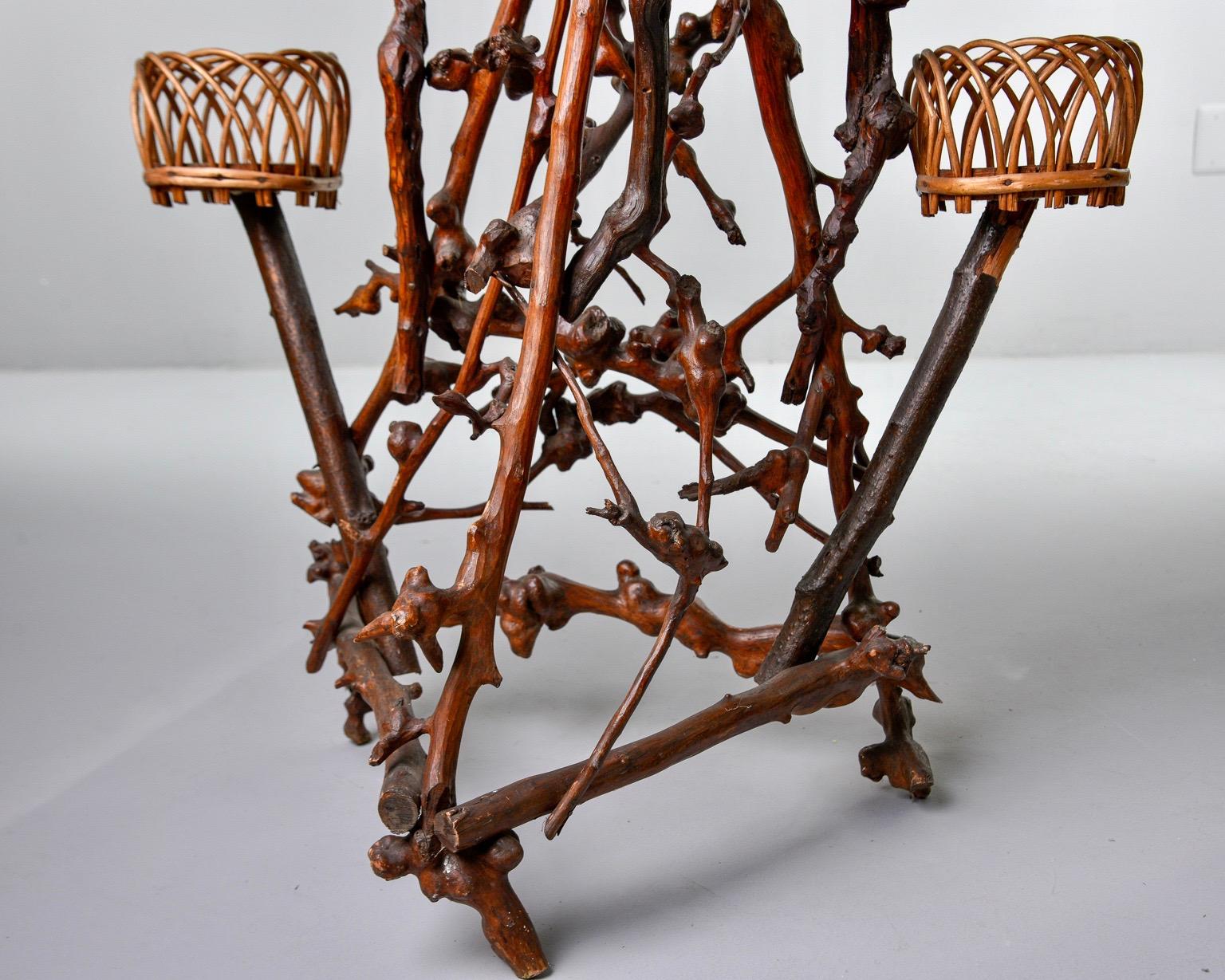 Late 19th Century French Natural Form Twig Plant Stand 1