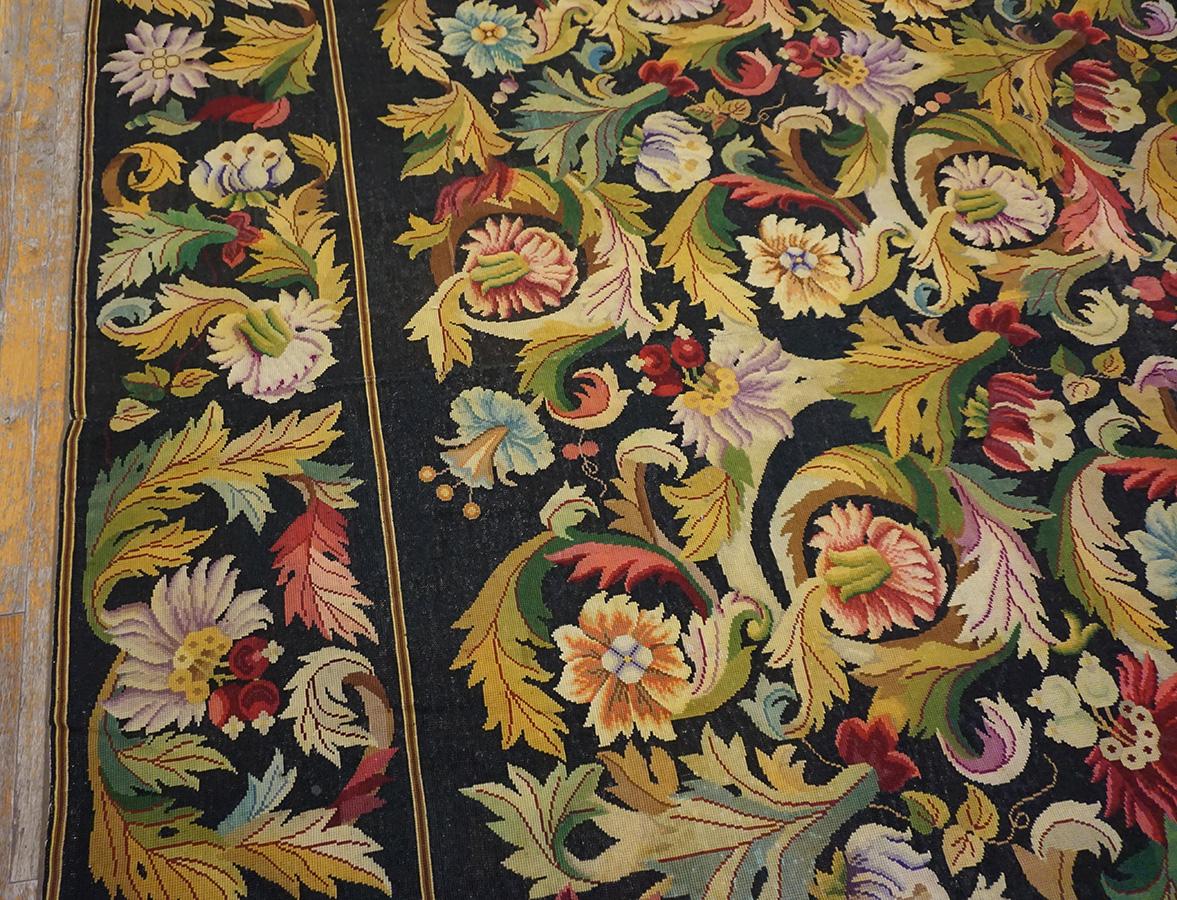 Late 19th Century French Needlepoint Carpet ( 10'6