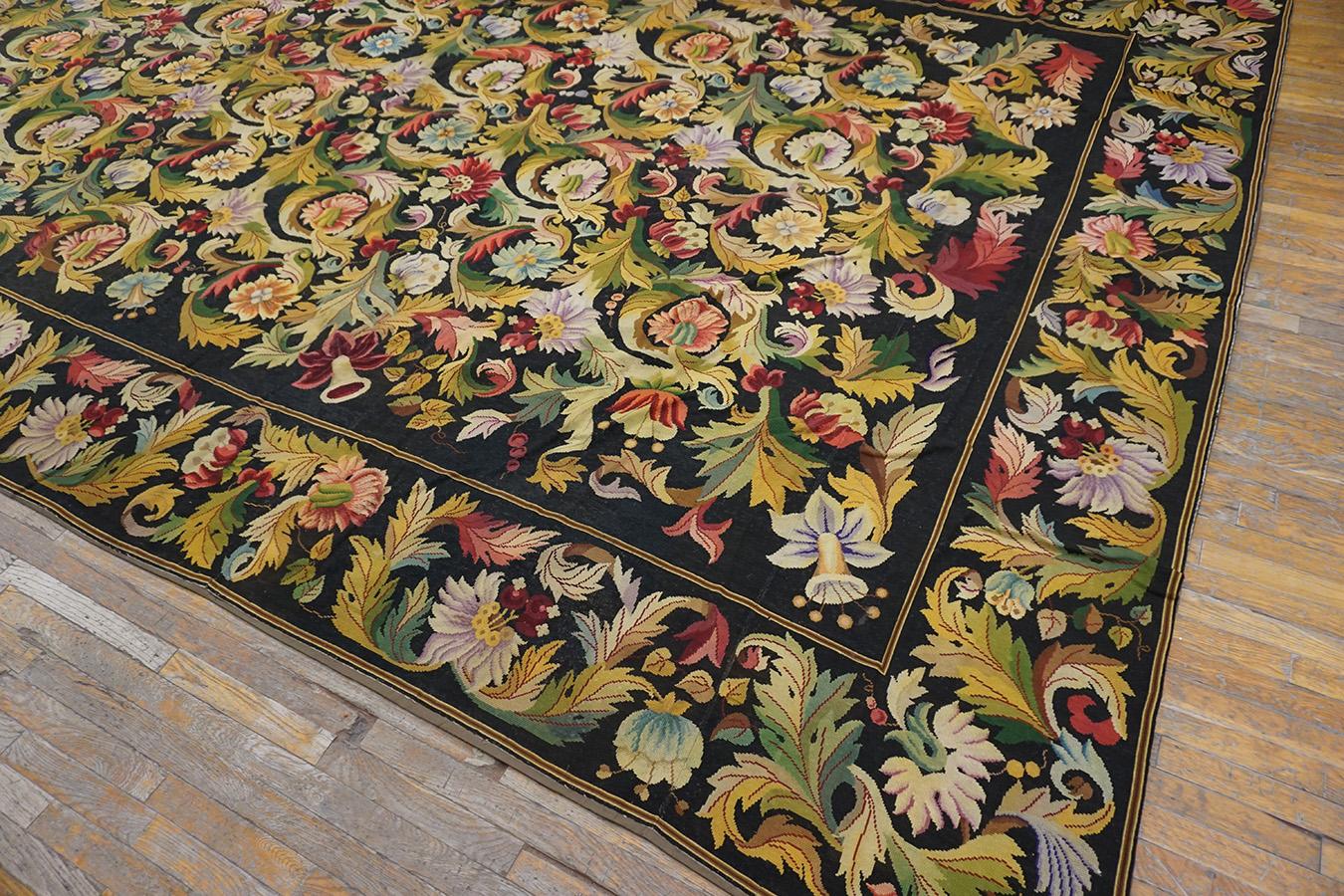 Late 19th Century French Needlepoint Carpet ( 10'6
