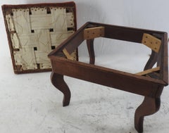 Late 19th Century French Needlepoint Foot Stool