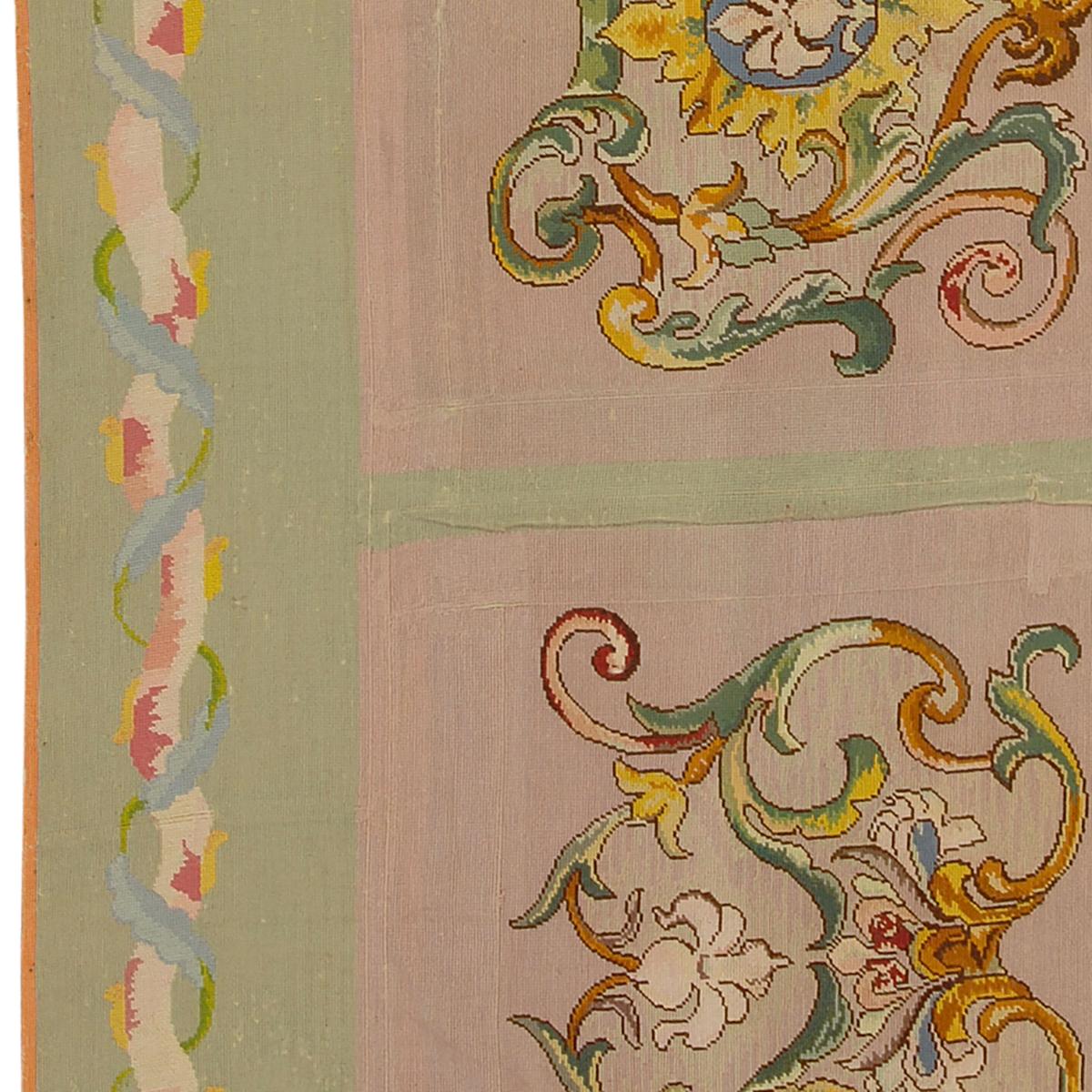Antique French Needlepoint Rug
Circa 1890
Handwoven