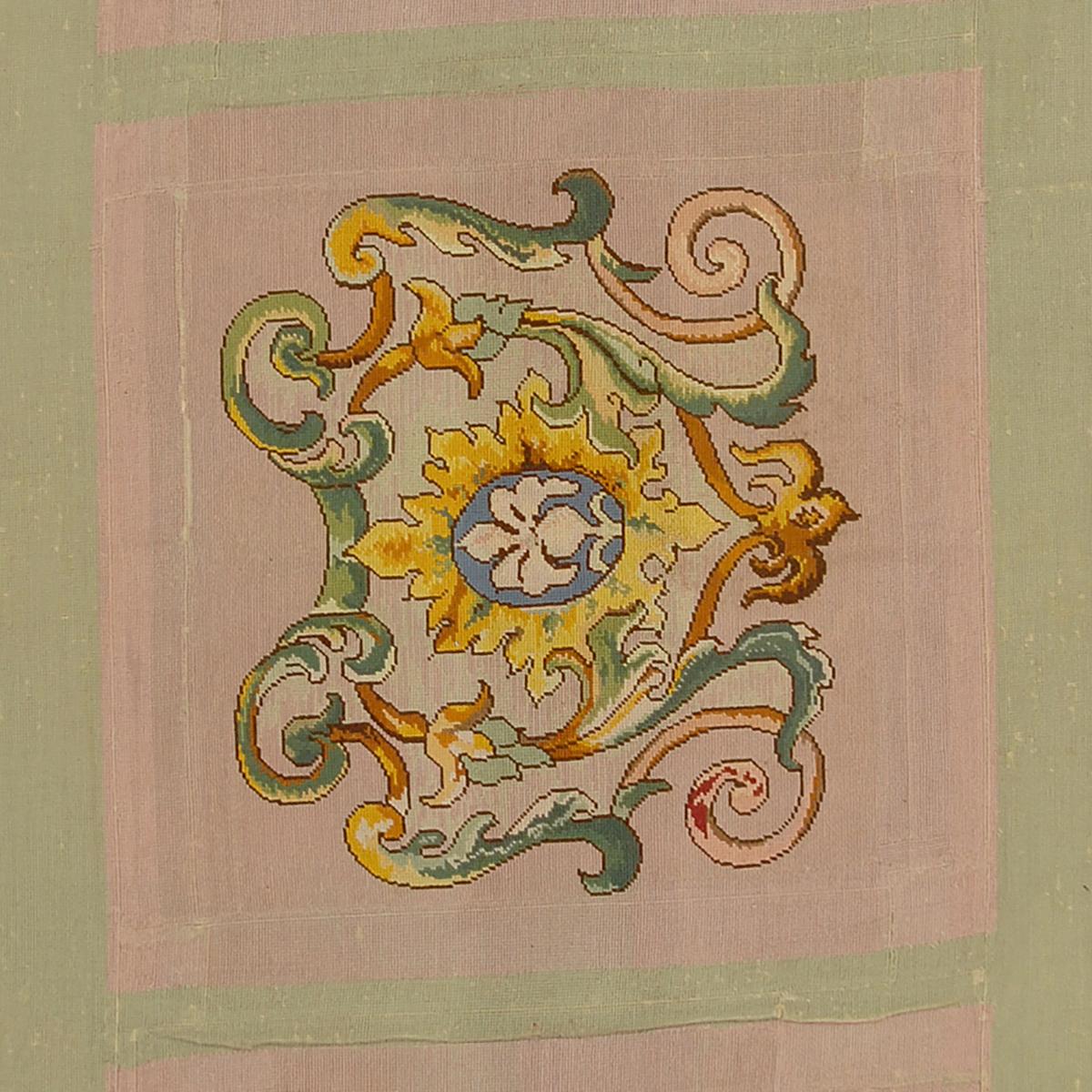 Wool Late 19th Century French Needlepoint Rug For Sale