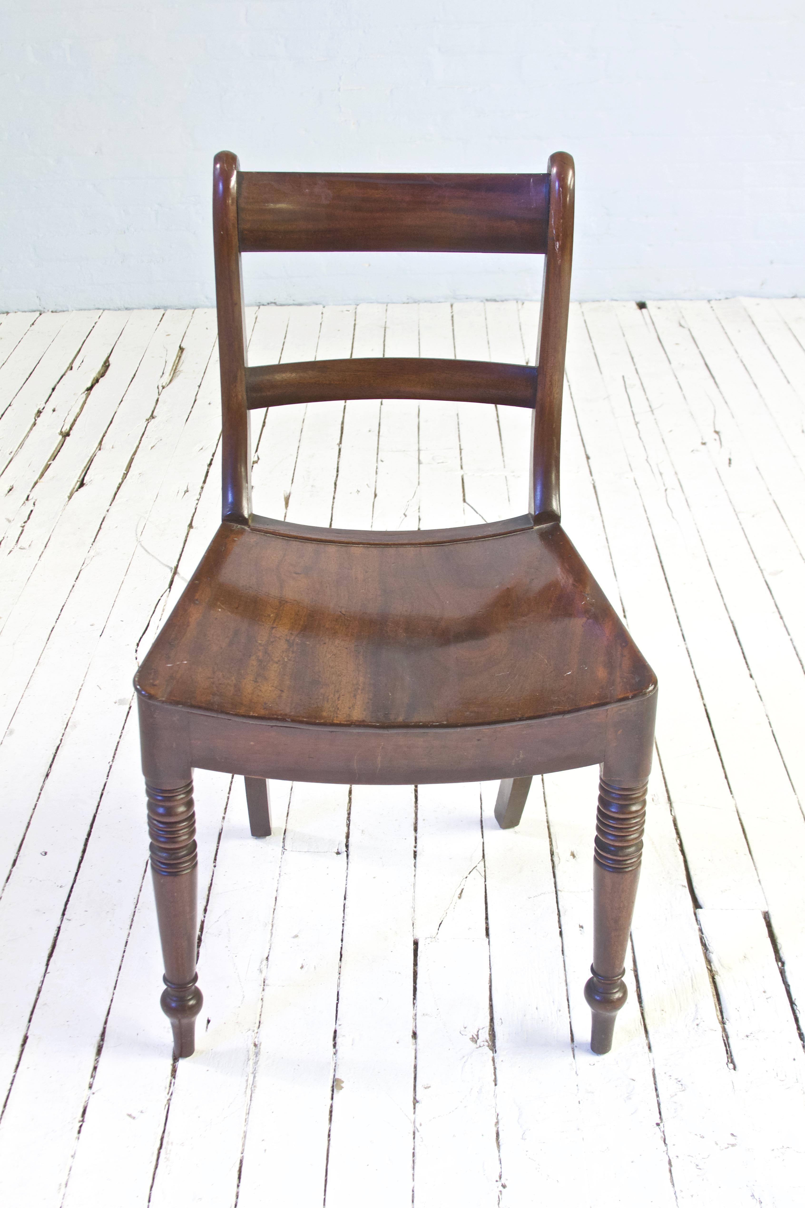 Late 19th Century French Neoclassical Desk Chair in Cuban Mahogany 1
