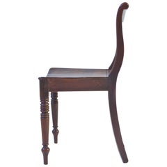 Late 19th Century French Neoclassical Desk Chair in Cuban Mahogany