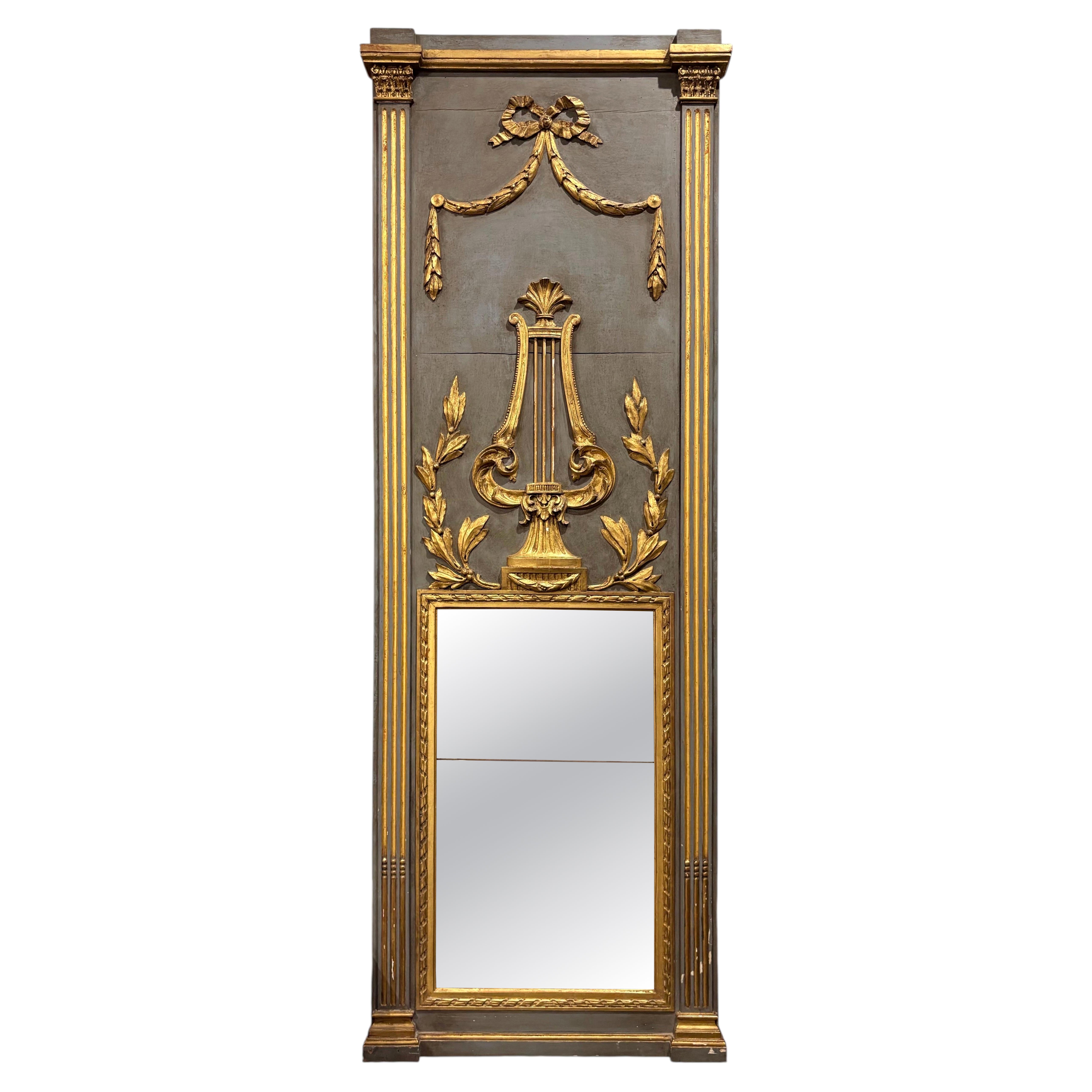Late 19th Century French Neoclassical Trumeau Mirror