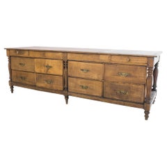 Late 19th Century French Oak Bank of Drawers