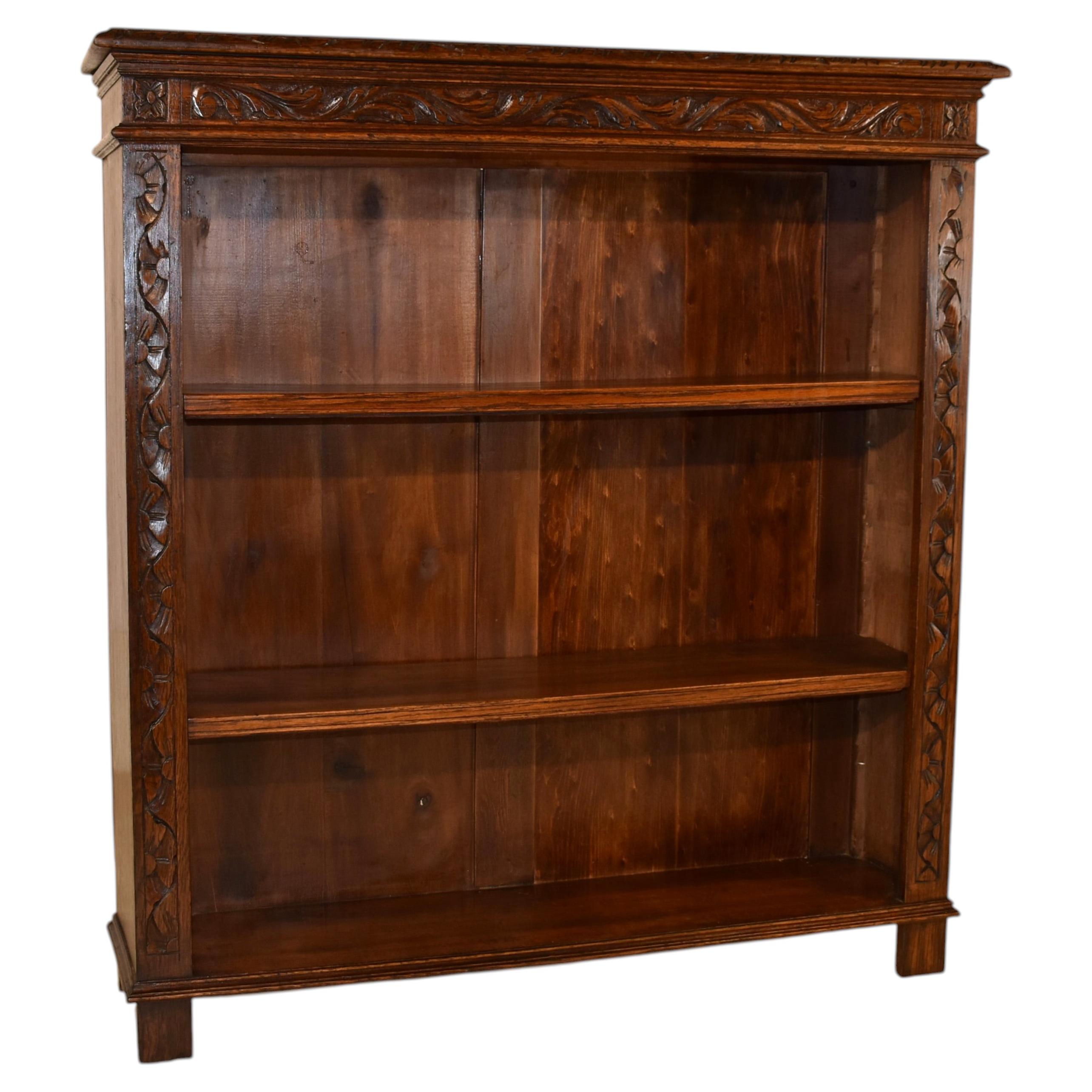 Late 19th Century French Oak Bookcase