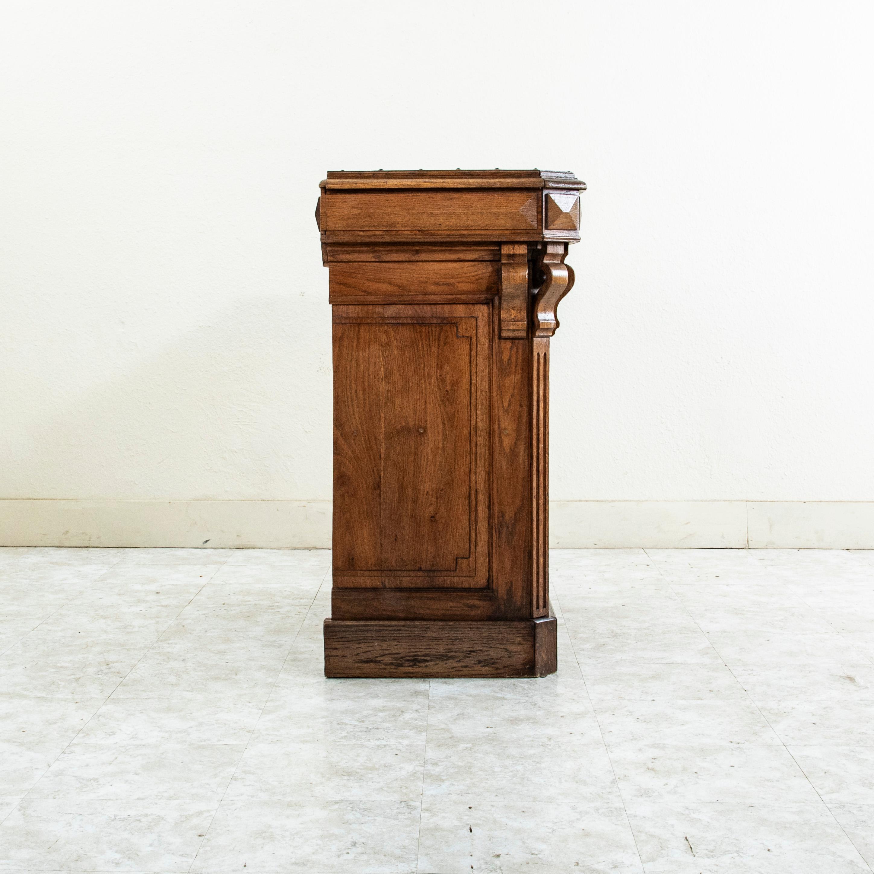 Mostrador, isla de cocina o barra seca de roble francés de finales del siglo XIX principios del siglo XX en venta