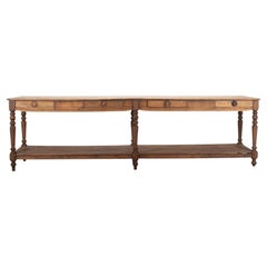 Antique Late 19th Century French Oak Drapers Table