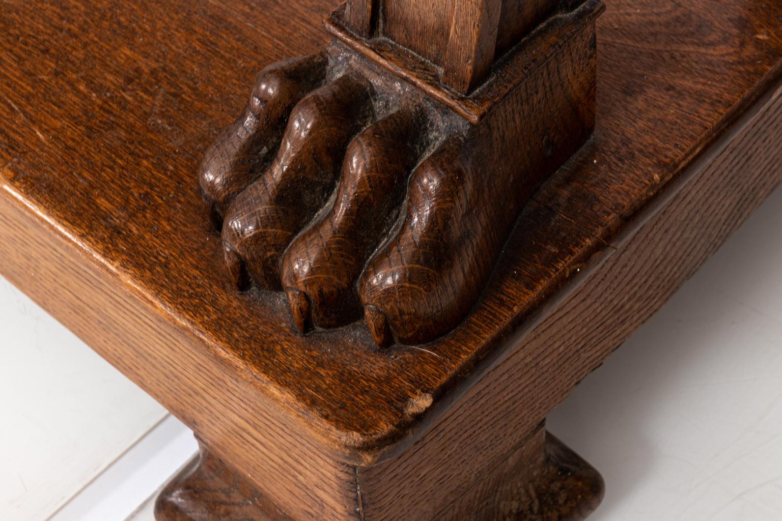 Late 19th Century French Oak Hunt Board 9