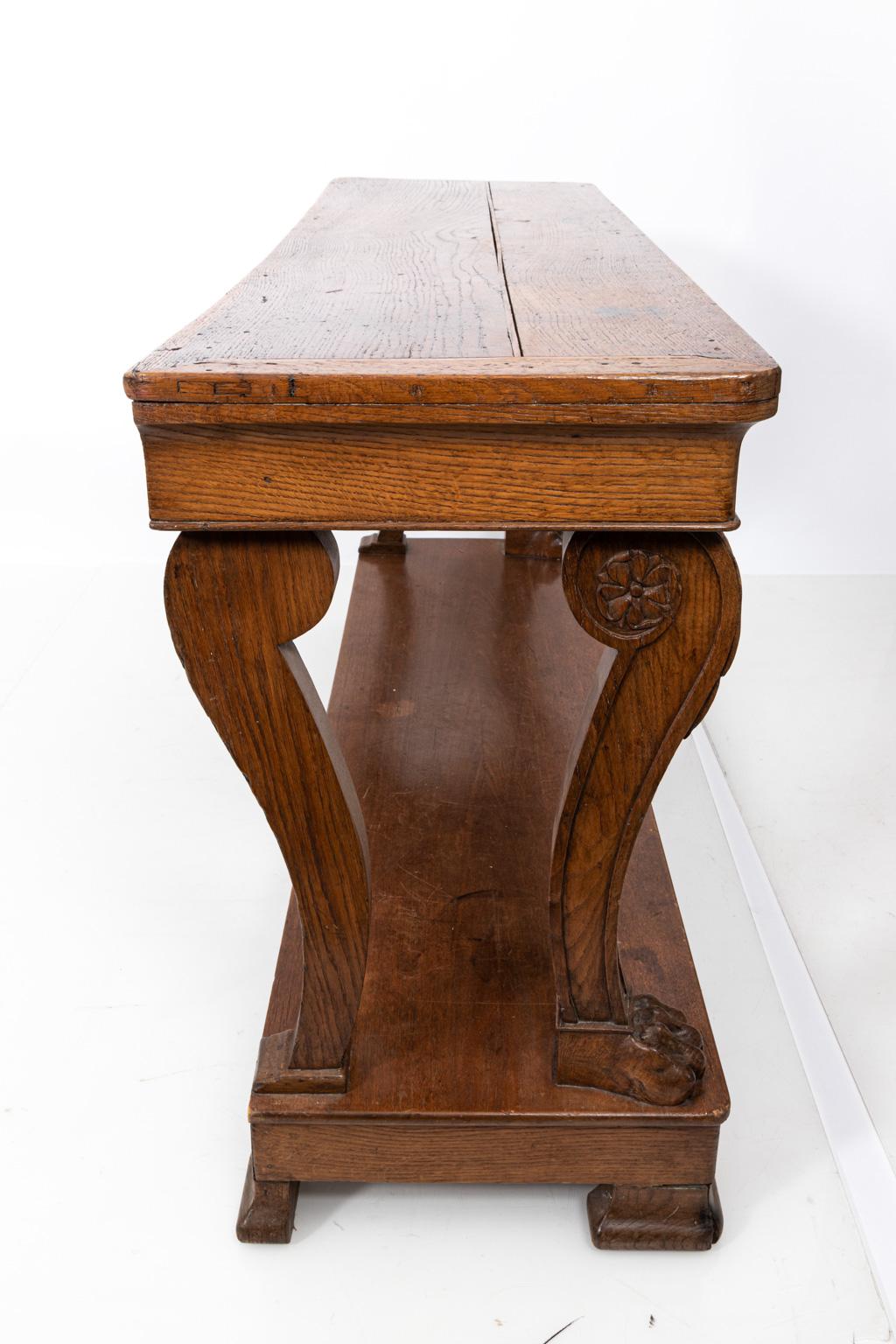 Late 19th Century French Oak Hunt Board In Good Condition In Stamford, CT