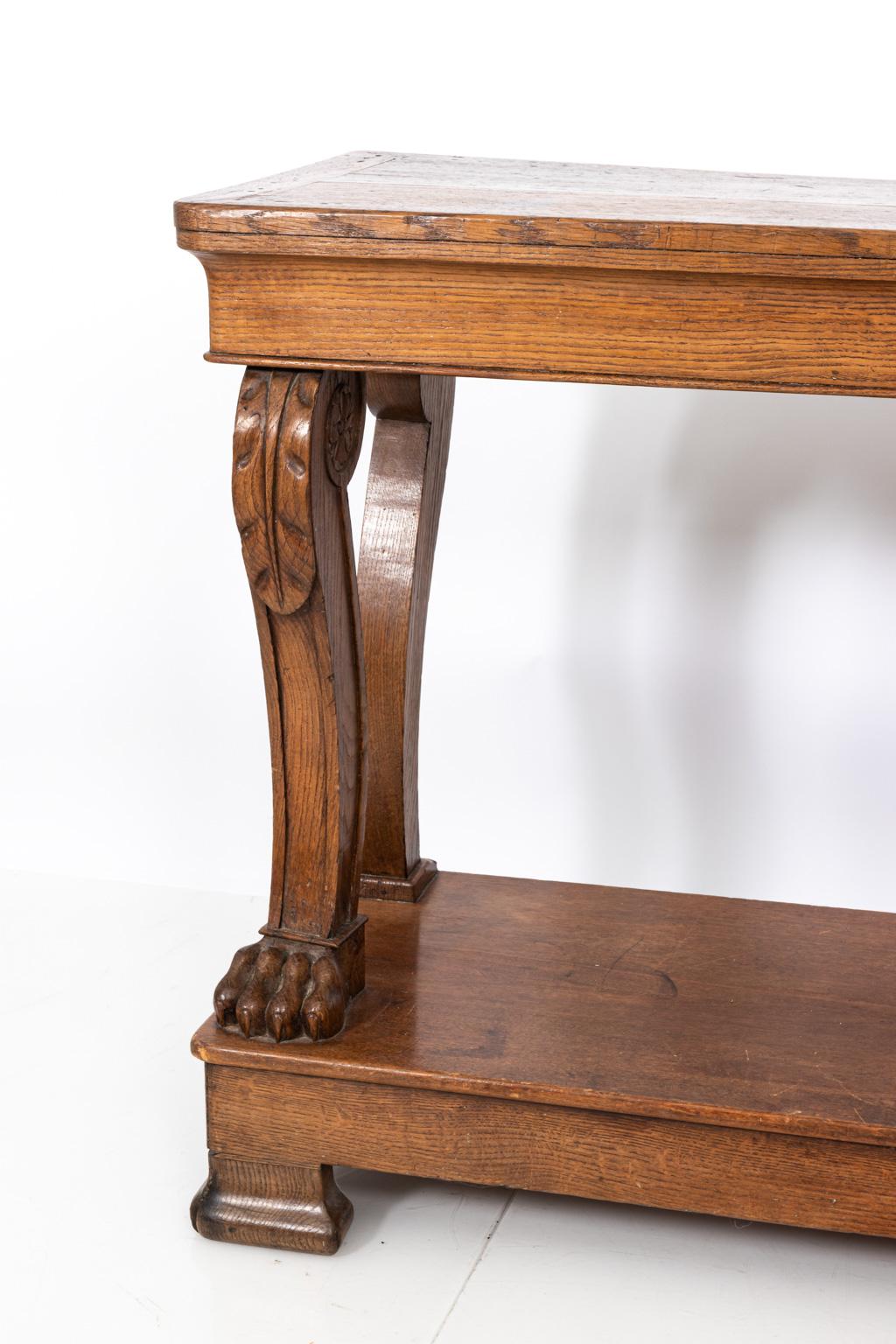 Late 19th Century French Oak Hunt Board 3