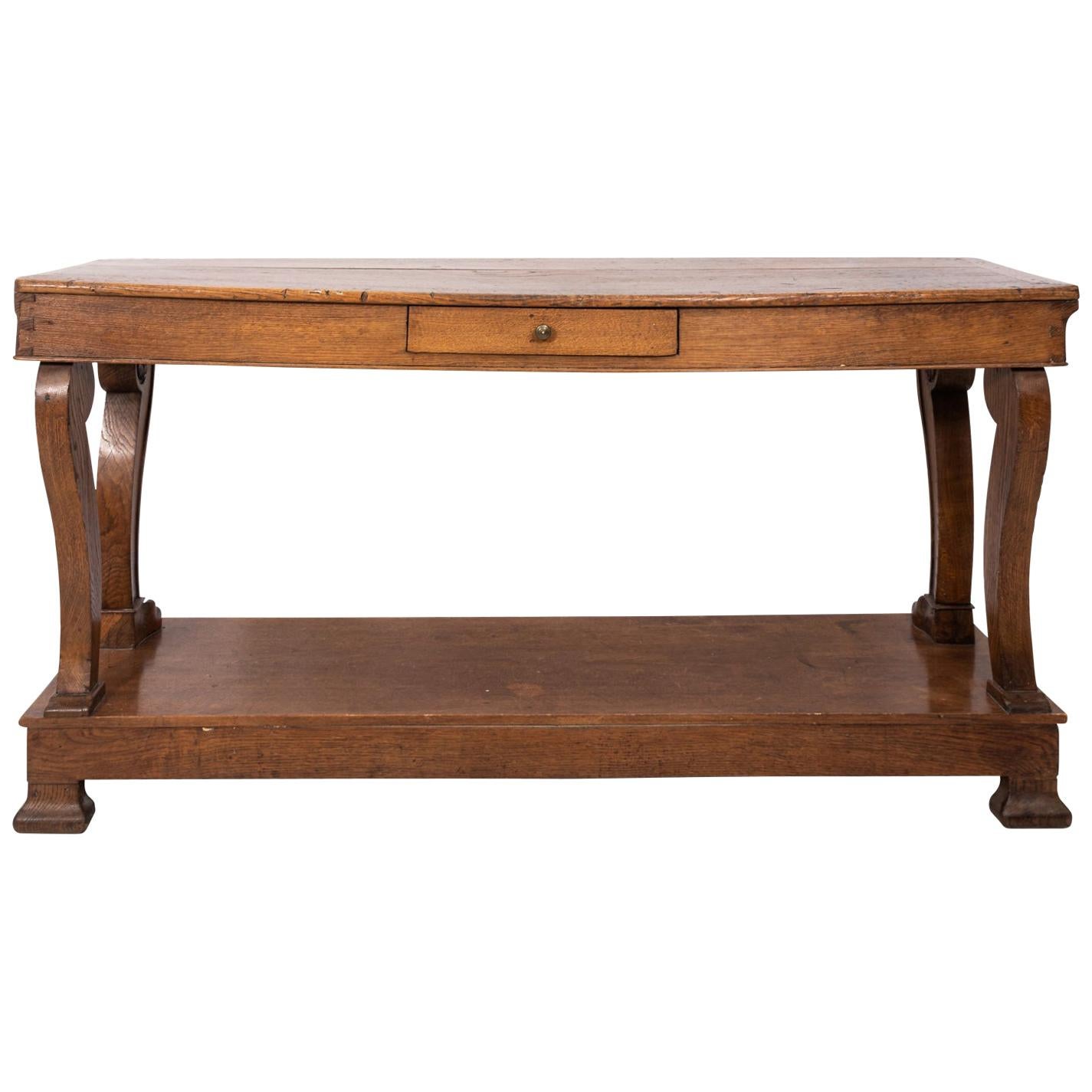 Late 19th Century French Oak Hunt Board