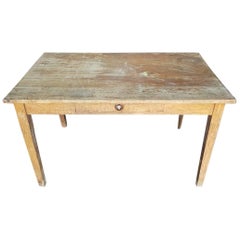 Late 19th Century French Oak Kitchen Farm Table