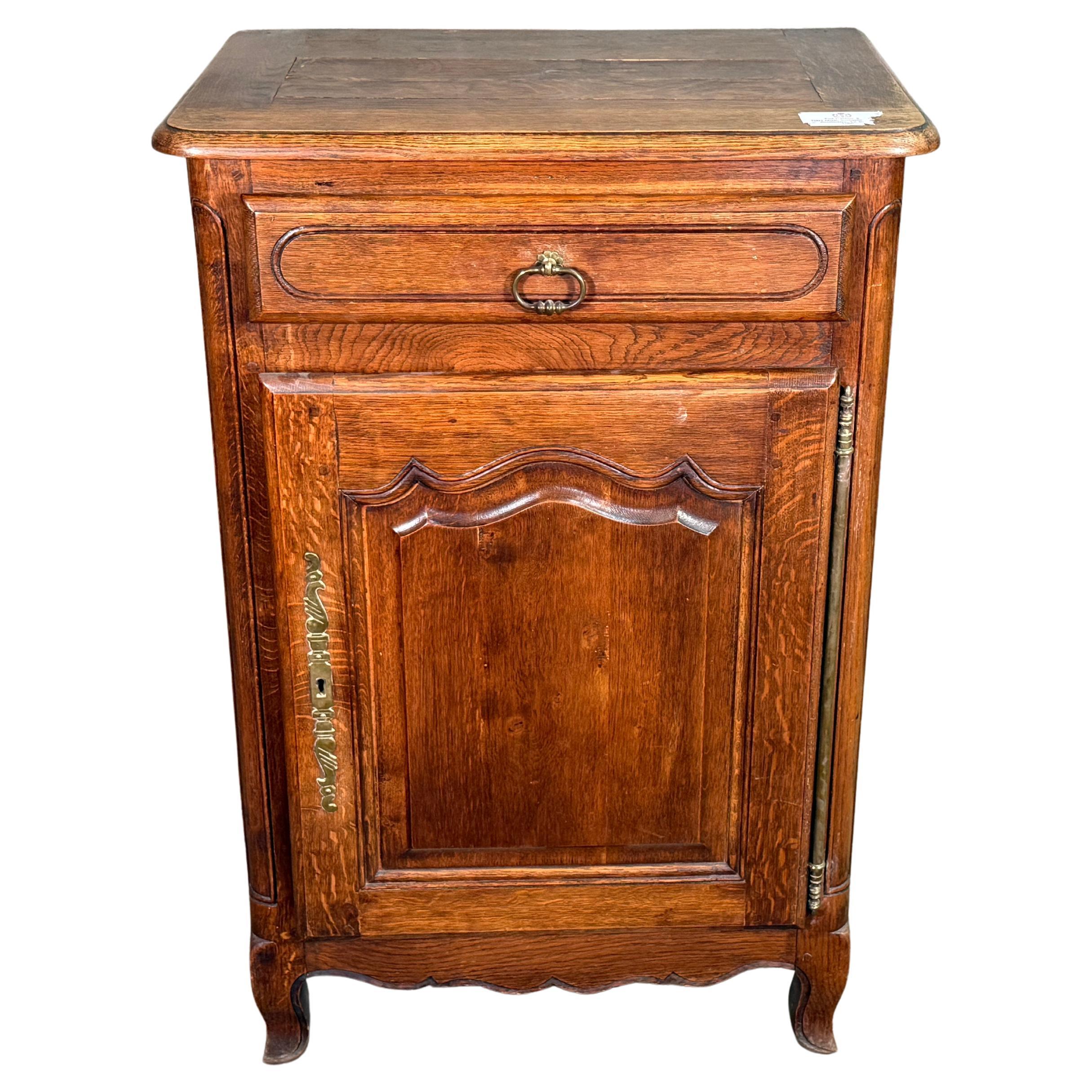Late 19th Century French Oak Pedestal Cabinet