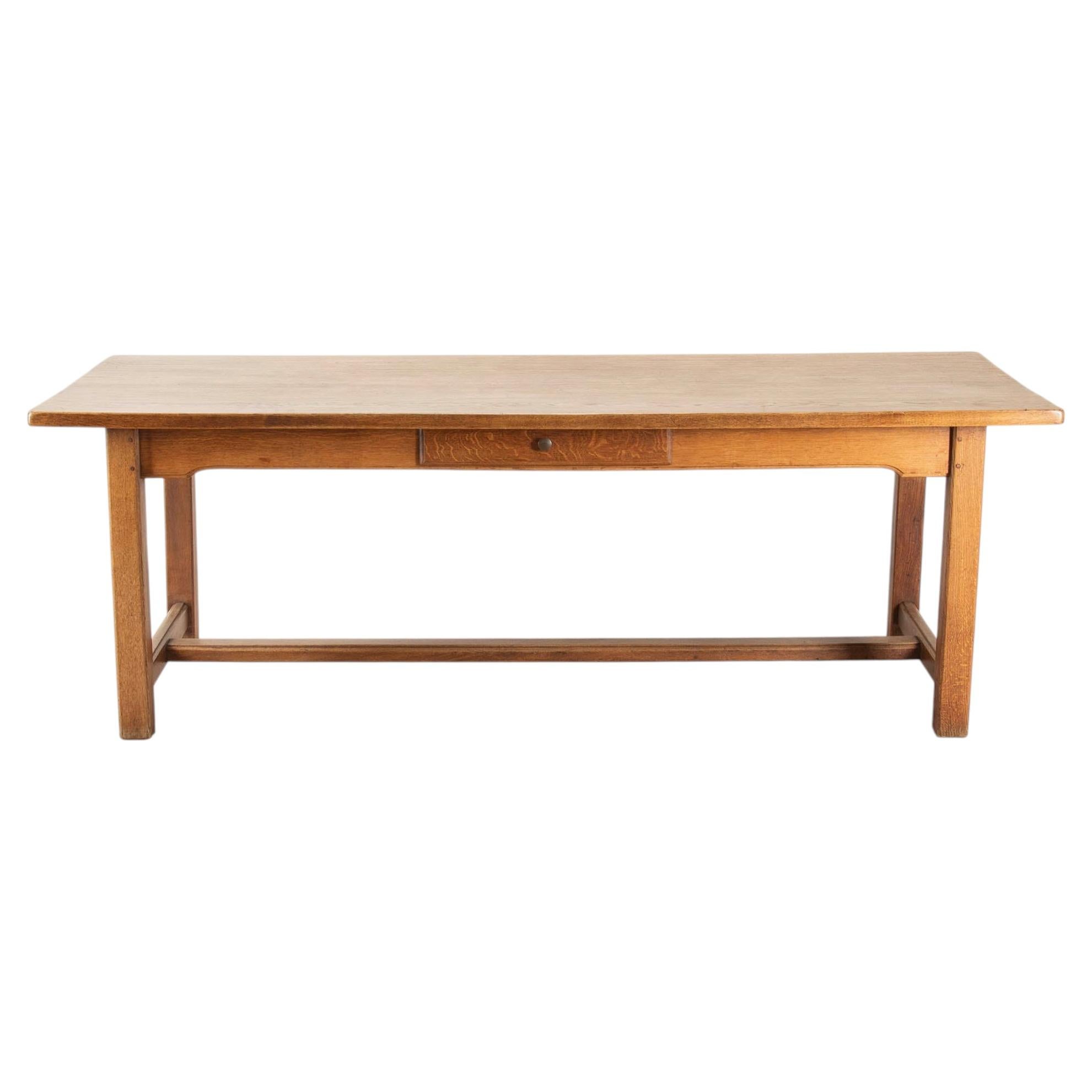Late 19th Century French Oak Refectory Table