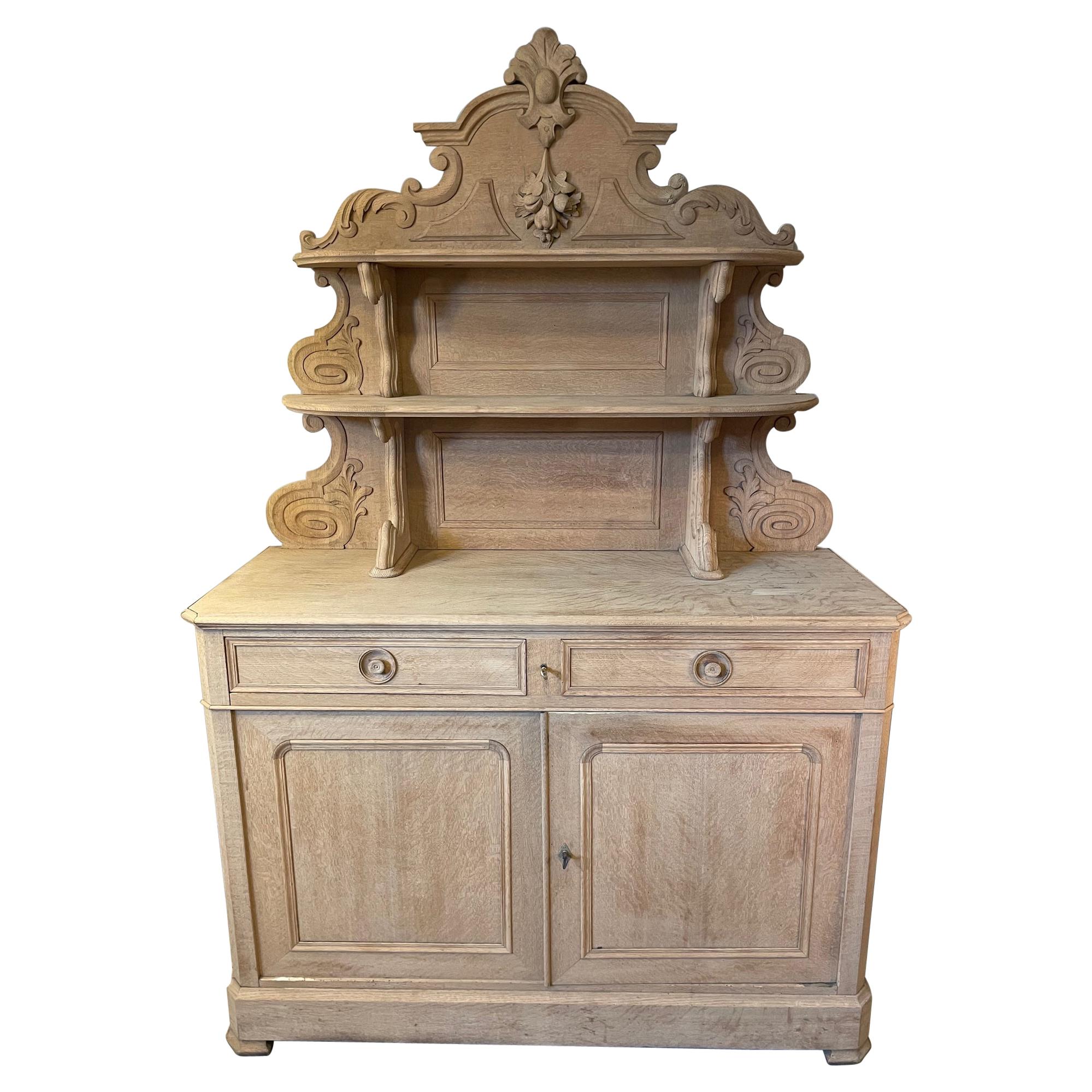 Late 19th Century French Oak Saint Hubert Buffet, 1890s