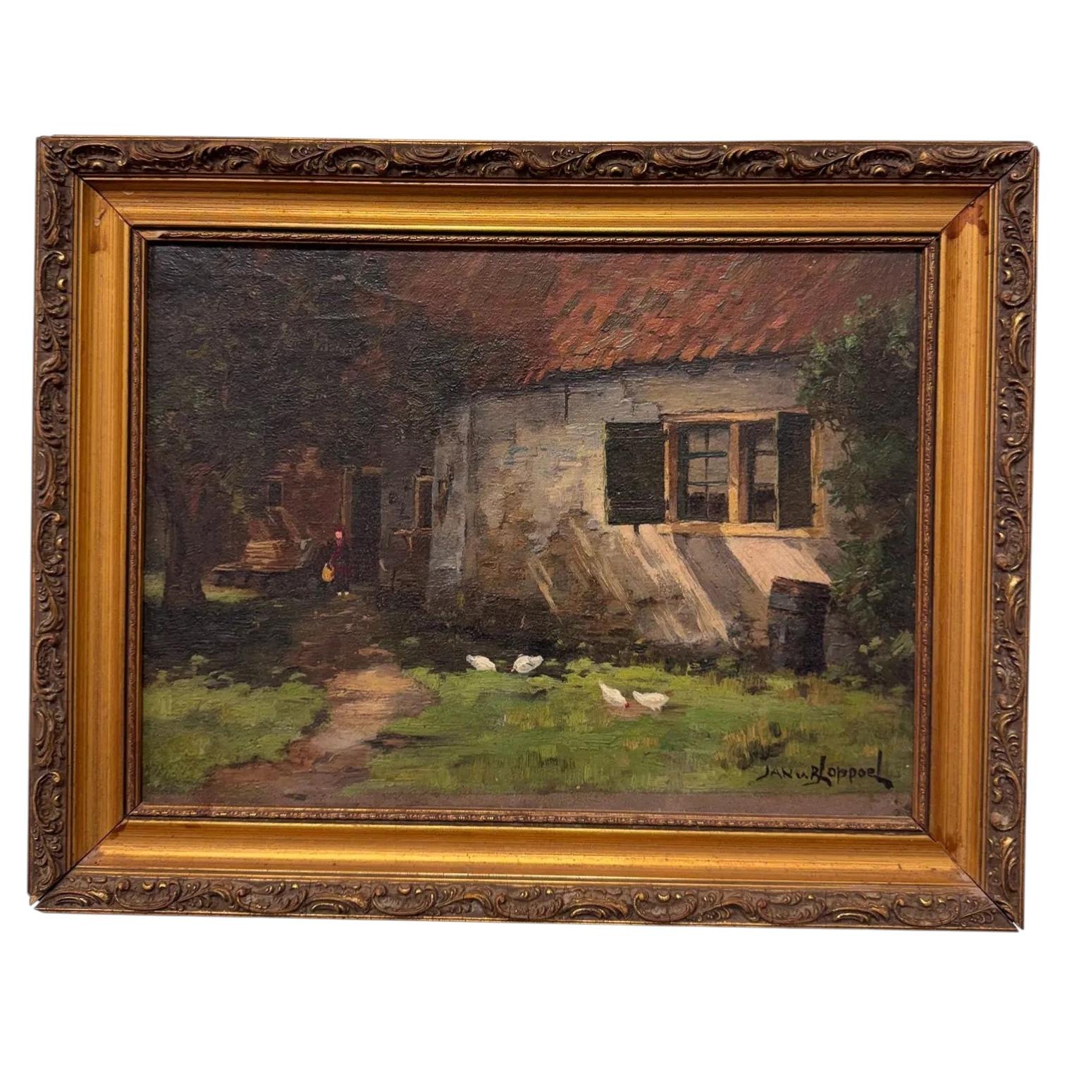 Huile sur toile française de la fin du XIXe siècle