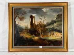 Late 19th Century French Oil Painting of "Passage to Ruins"