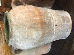 Pot à olives français de la fin du 19ème siècle en terre cuite
