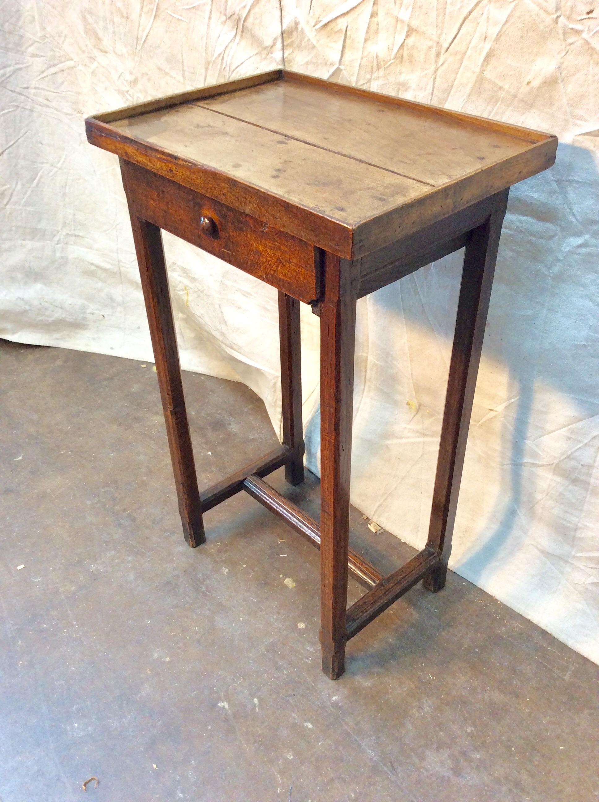 Hand-Crafted Late 19th Century French One Drawer Side Table