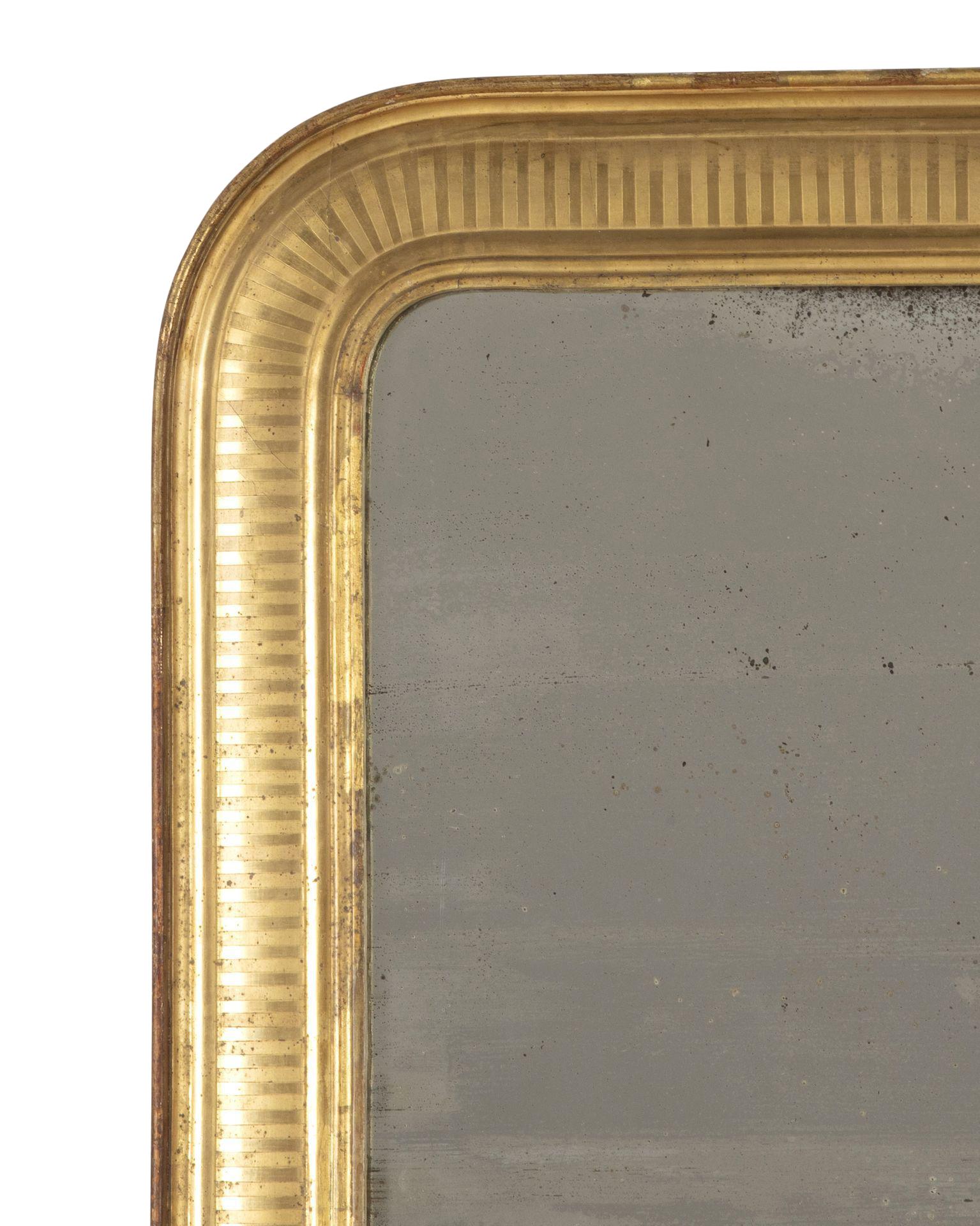 Bois Miroir doré original français de la fin du 19e siècle en vente